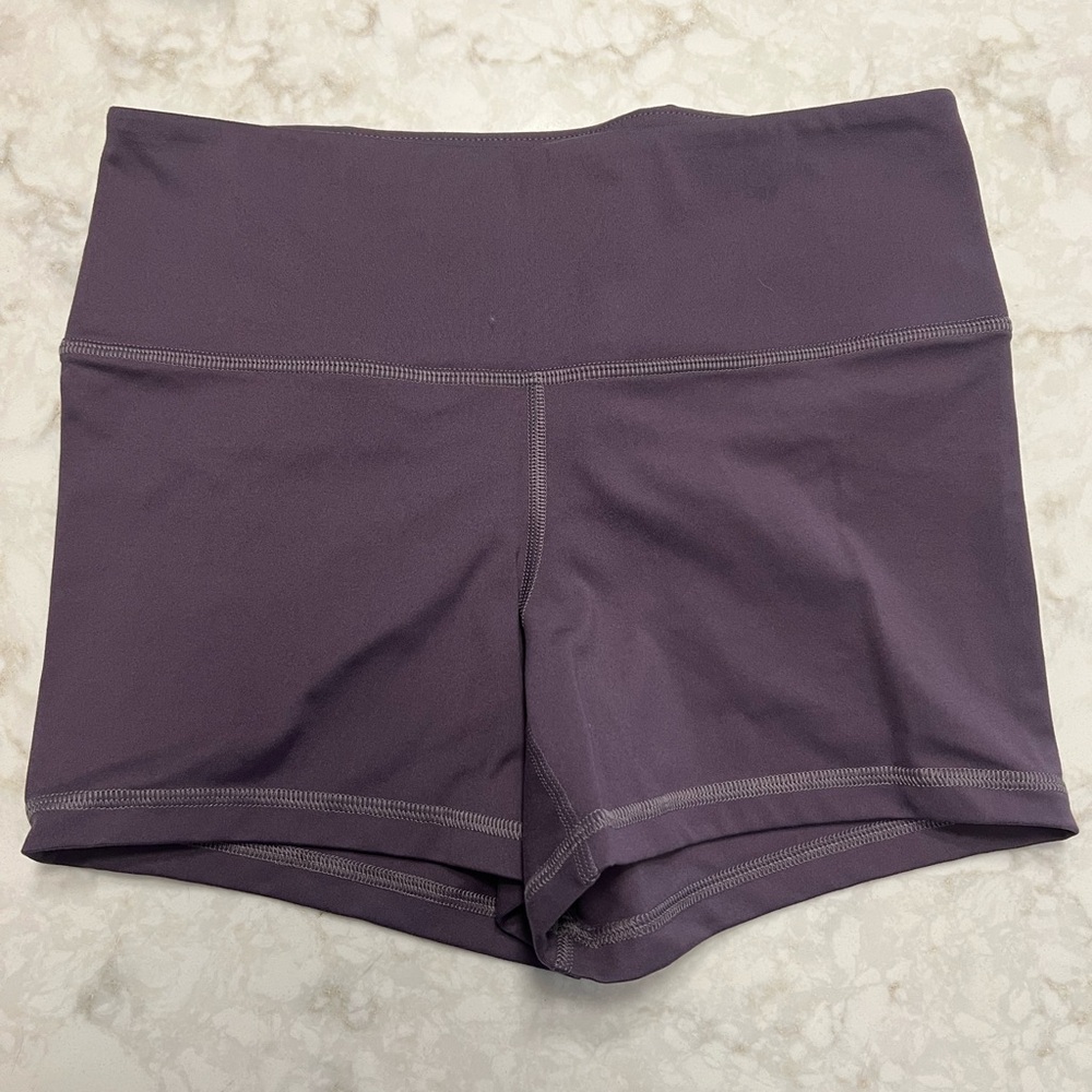 Fleo power high rise style shorts, Black Plum Romey, medium. GUC.